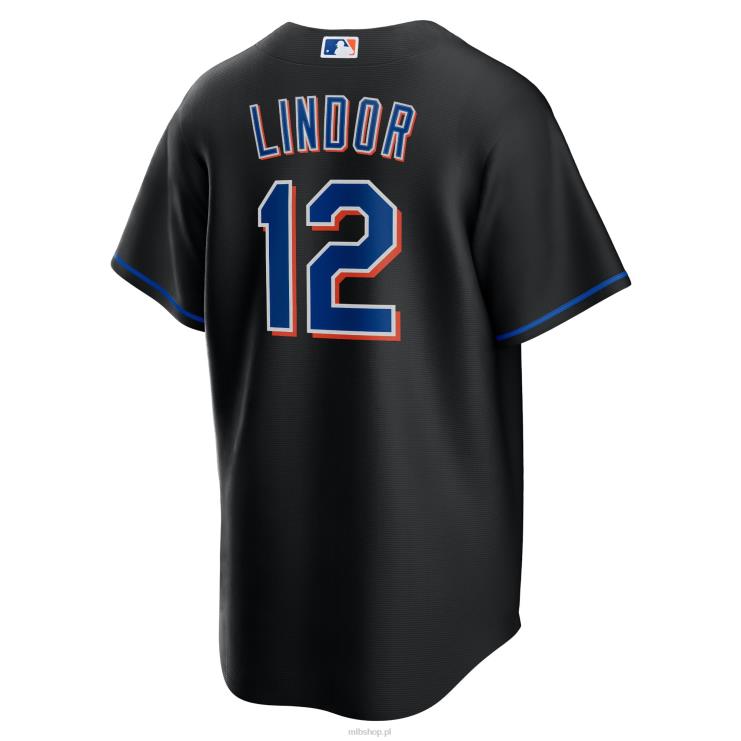 czarna replika alternatywnej koszulki gracza New York Mets Francisco Lindor Nike 2022 mężczyźni 0J02V347 MLB Jerseys