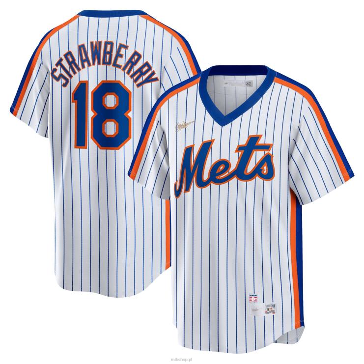 koszulka New York Mets Darryl truskawkowa nike biała domowa kolekcja cooperstown dla graczy mężczyźni 0J02V232 MLB Jerseys