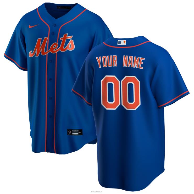 koszulka New York Mets Nike Royal Alternative Replika Custom mężczyźni 0J02V151 MLB Jerseys