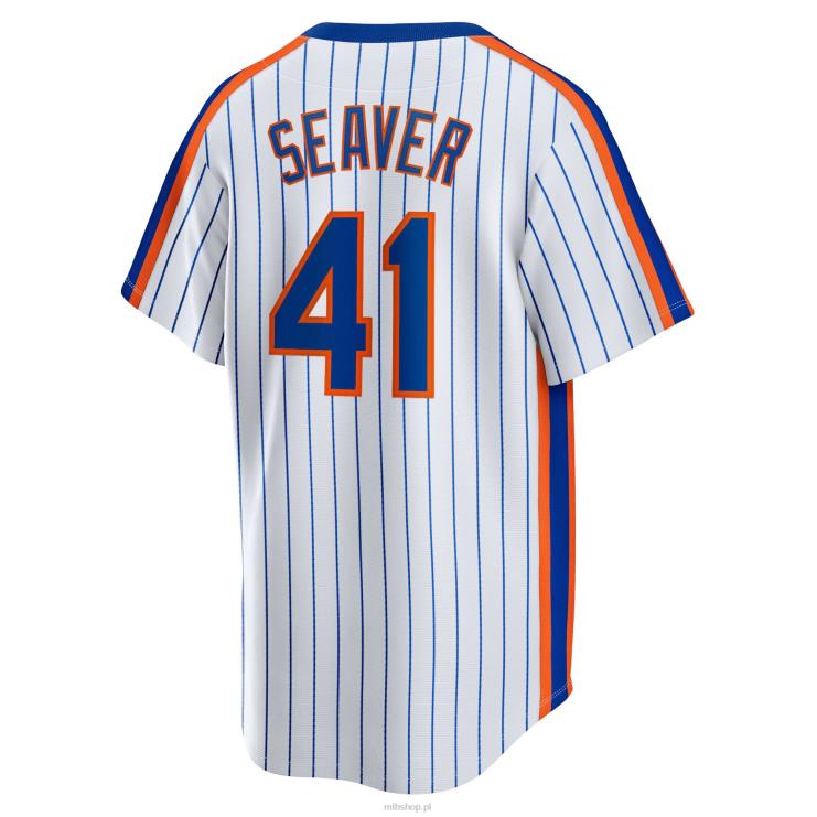 koszulka New York Mets Tom Seaver nike biała domowa kolekcja cooperstown mężczyźni 0J02V418 MLB Jerseys