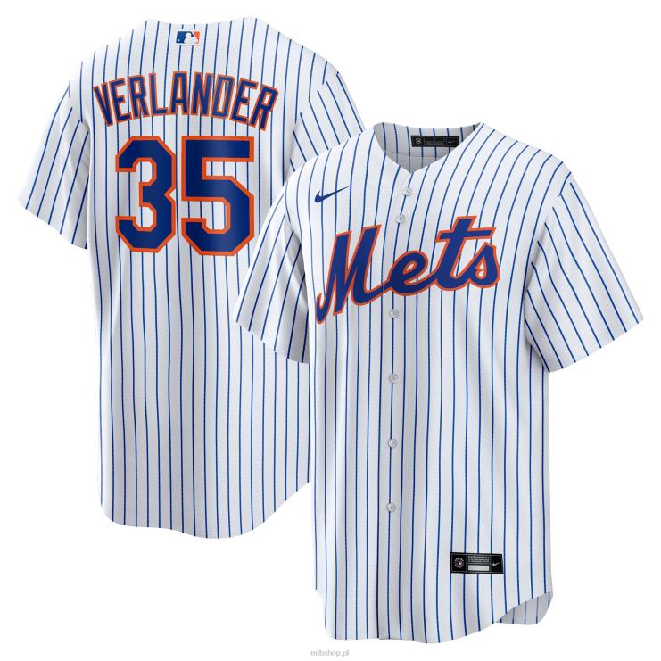 koszulka new york mets justin verlander nike w kolorze białym/royal home replika mężczyźni 0J02V487 MLB Jerseys