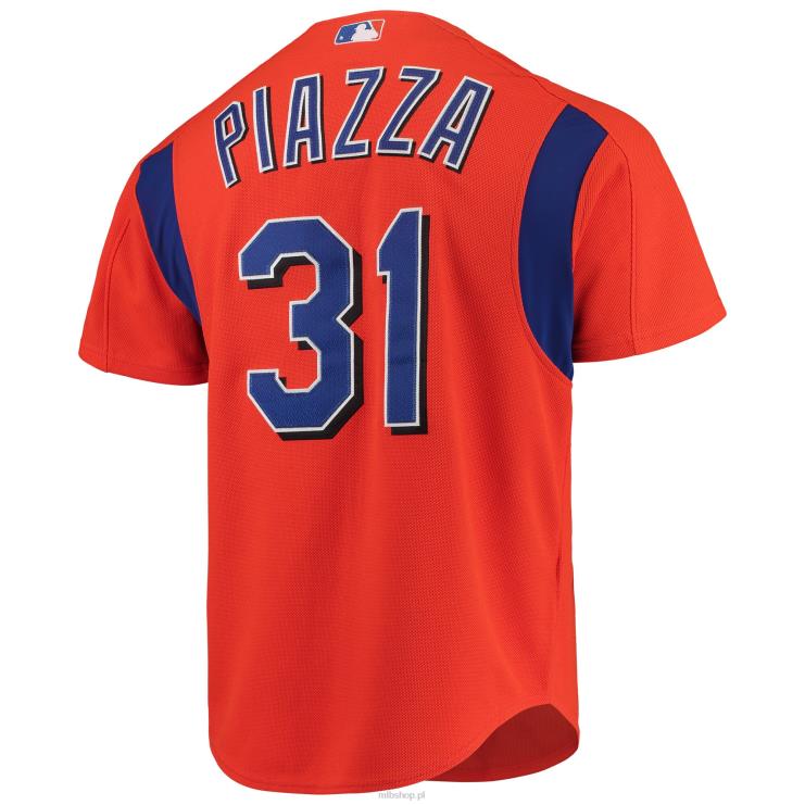 new york mets mike piazza mitchell & ness pomarańczowa koszulka z kolekcji cooperstown mężczyźni 0J02V165 MLB Jerseys