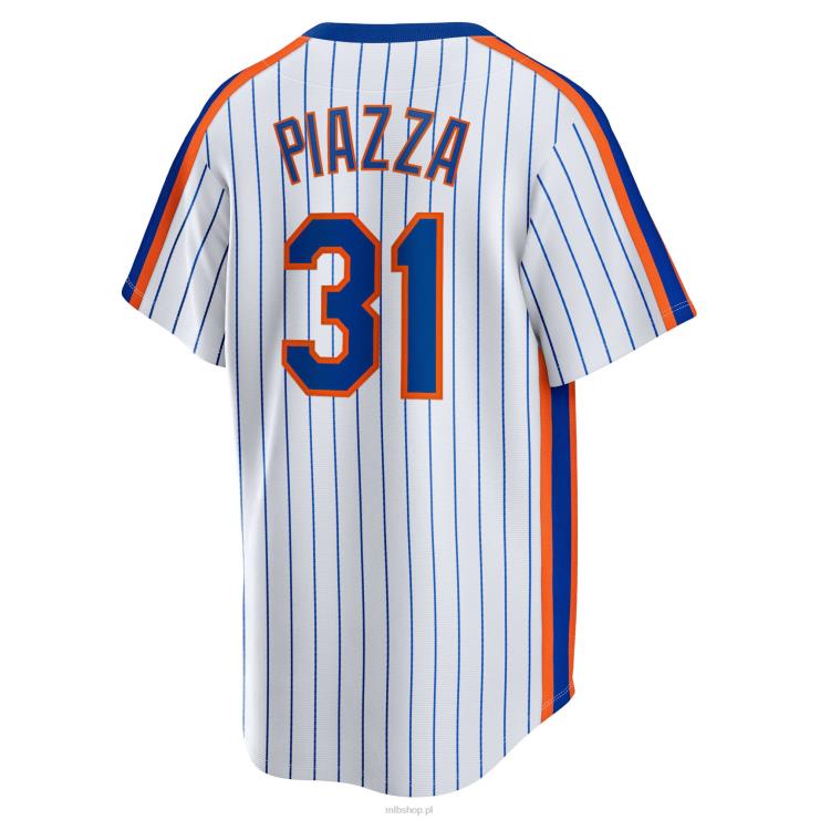nowa koszulka york mets mike piazza nike biała domowa kolekcja cooperstown mężczyźni 0J02V598 MLB Jerseys