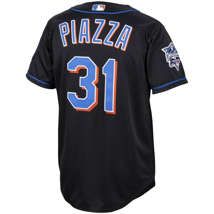 nowy jork mets mike piazza mitchell & ness czarny alternatywny 2000 kolekcja cooperstown autentyczna koszulka mężczyźni 0J02V774 MLB Jerseys