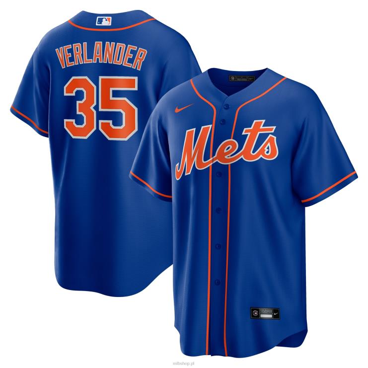 replika koszulki New York Mets Justin Verlander Nike Royal Alternative Player mężczyźni 0J02V486 MLB Jerseys