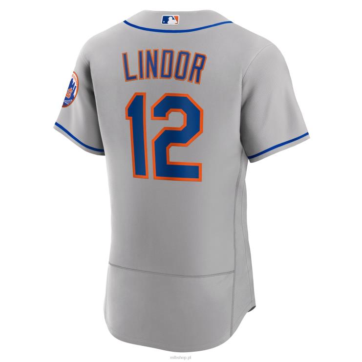 szara autentyczna koszulka gracza New York Mets Francisco Lindor Nike mężczyźni 0J02V656 MLB Jerseys