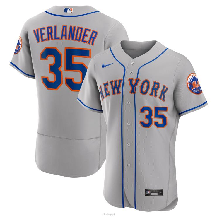 szara autentyczna koszulka gracza justin verlander new york mets nike mężczyźni 0J02V764 MLB Jerseys