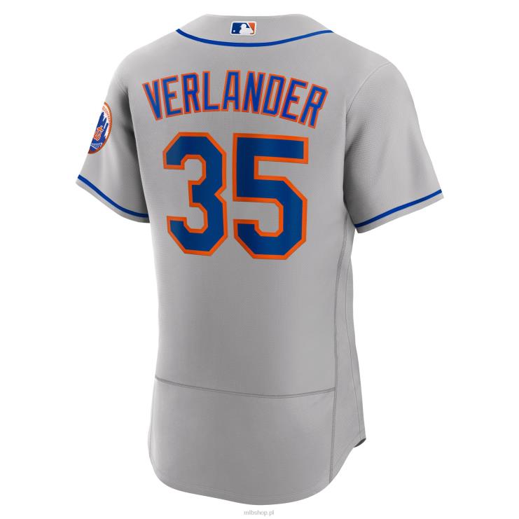 szara autentyczna koszulka gracza justin verlander new york mets nike mężczyźni 0J02V764 MLB Jerseys