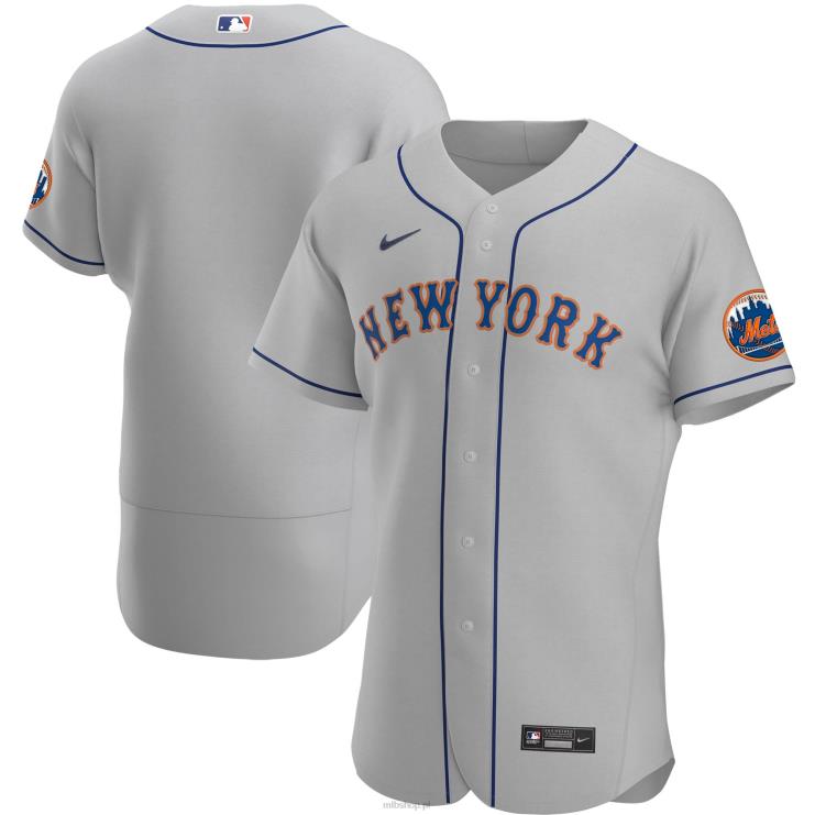 szara autentyczna koszulka zespołu New York Mets Nike Road mężczyźni 0J02V594 MLB Jerseys