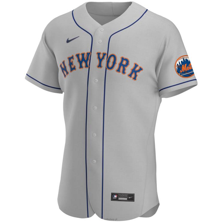 szara autentyczna koszulka zespołu New York Mets Nike Road mężczyźni 0J02V594 MLB Jerseys