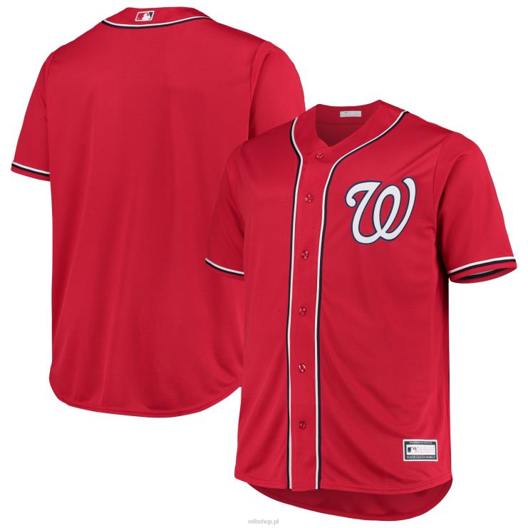 Washington Nationals czerwona duża i wysoka alternatywna replika koszulki drużyny mężczyźni 0J02V1095 MLB Jerseys