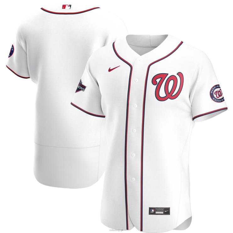 Washington Nationals nike biała autentyczna domowa koszulka mistrzów świata 2019 z serii World Series mężczyźni 0J02V1562 MLB Jerseys