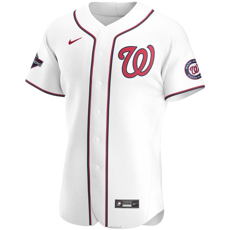 Washington Nationals nike biała autentyczna domowa koszulka mistrzów świata 2019 z serii World Series mężczyźni 0J02V1562 MLB Jerseys