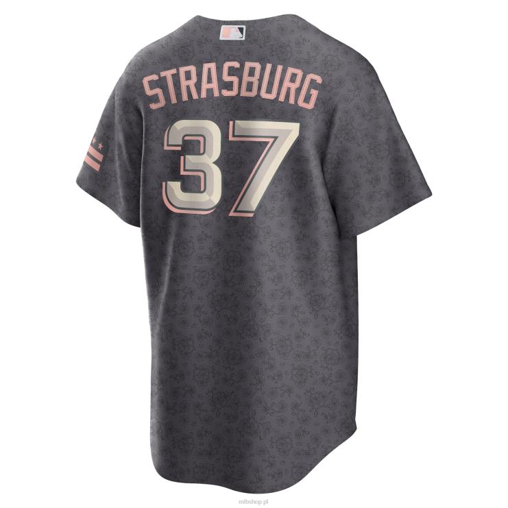 replika koszulki gracza Washington Nationals Stephen Strasburg Nike Carbon City Connect mężczyźni 0J02V698 MLB Jerseys