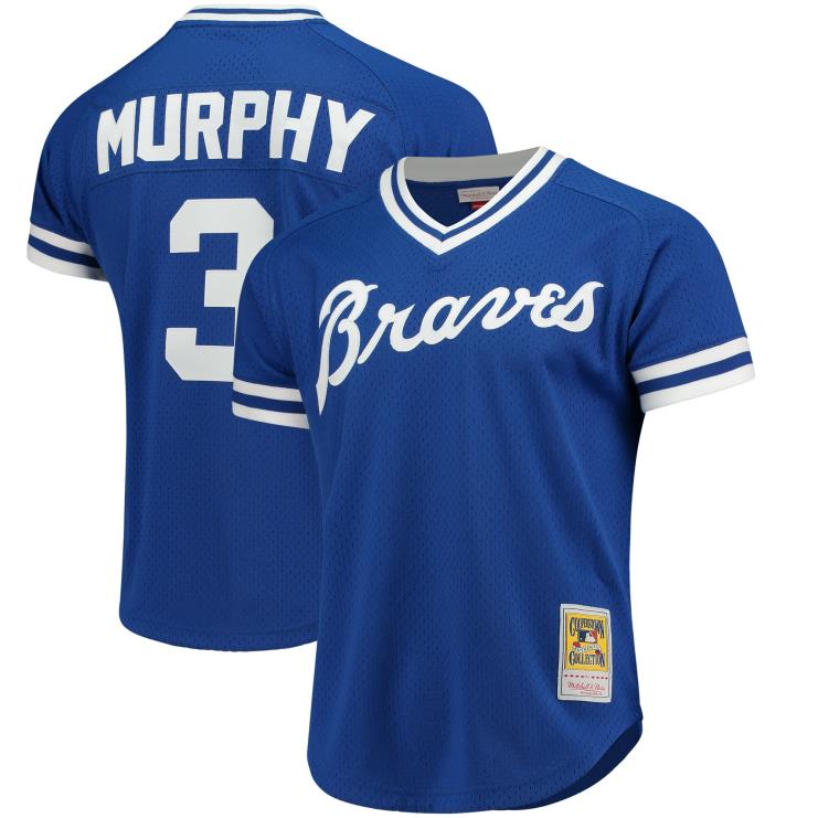 Atlanta Brass Dale Murphy Mitchell & Ness Royal Cooperstown Męska koszulka treningowa z siateczką mężczyźni 0J02V919 MLB Jerseys