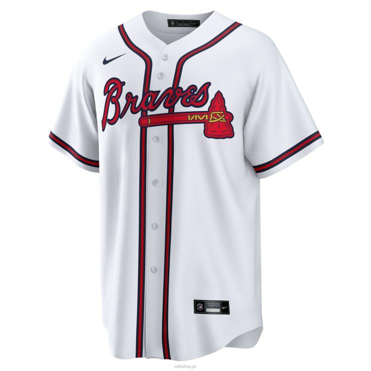 Atlanta Brass Ozzie Albies Nike Biała replika domowej koszulki z nazwiskiem zawodnika mężczyźni 0J02V4 MLB Jerseys