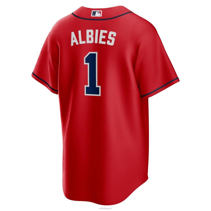 Atlanta Brass Ozzie Albies Nike Czerwona Alternatywna Replika Imienia Gracza Koszulka mężczyźni 0J02V3 MLB Jerseys