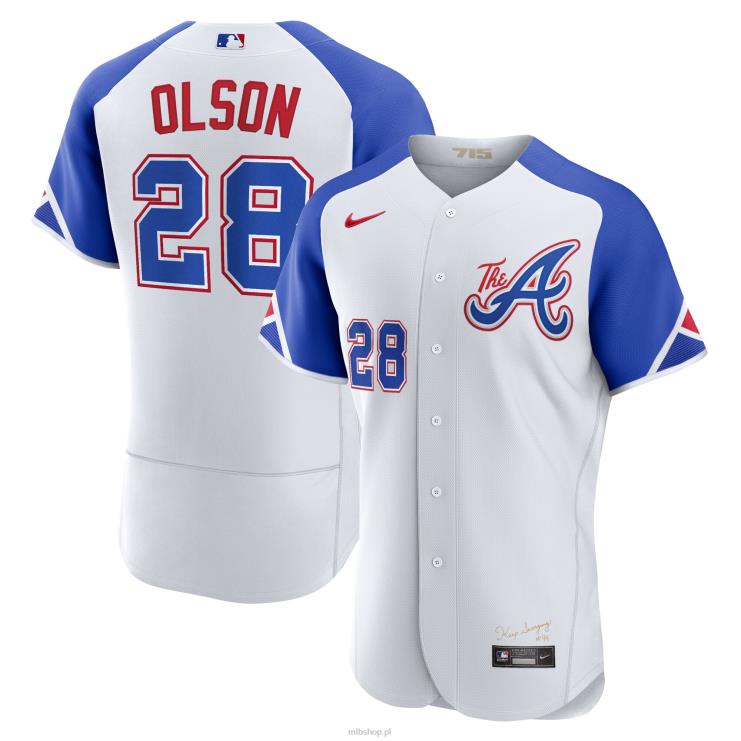 Atlanta Bravers Matt Olson Nike Biała 2023 City Connect Autentyczna koszulka gracza mężczyźni 0J02V567 MLB Jerseys
