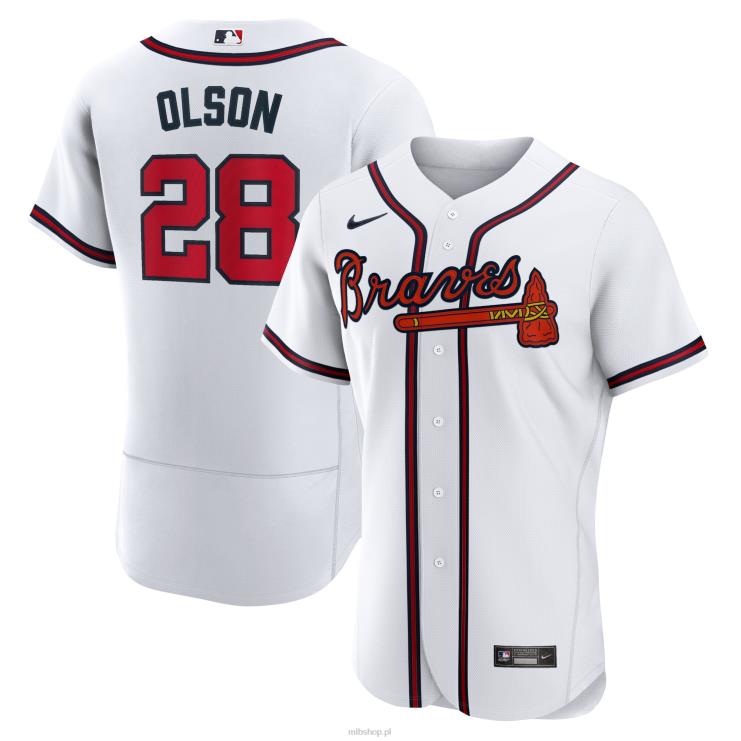 Atlanta Braves Matt Olson Nike Biała autentyczna koszulka domowa gracza mężczyźni 0J02V1233 MLB Jerseys