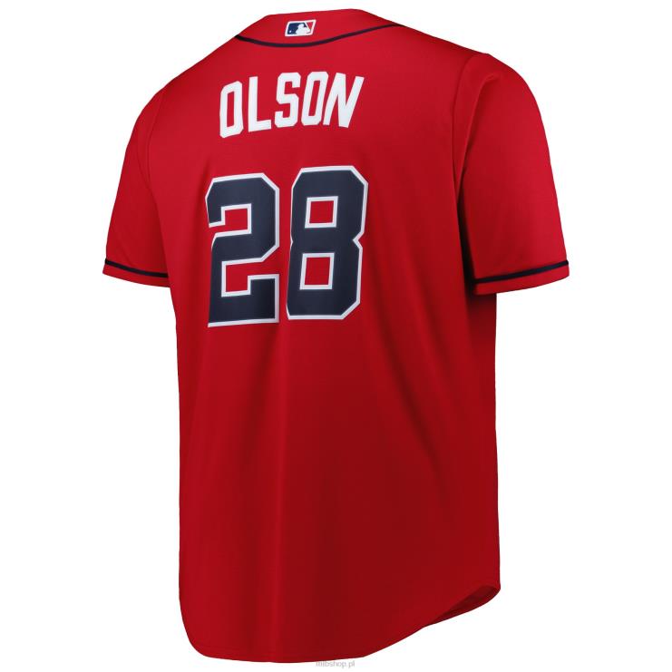 Atlanta Braves Matt Olson czerwona replika dużej i wysokiej koszulki gracza mężczyźni 0J02V913 MLB Jerseys