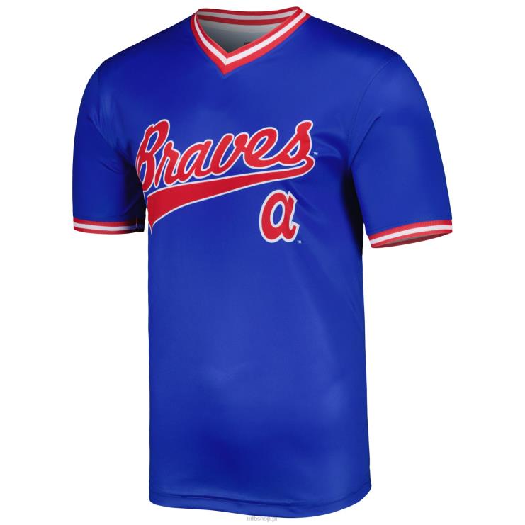 Koszulka zespołu z kolekcji Royal Cooperstown z kolekcji Atlanta Brave\'s mężczyźni 0J02V663 MLB Jerseys