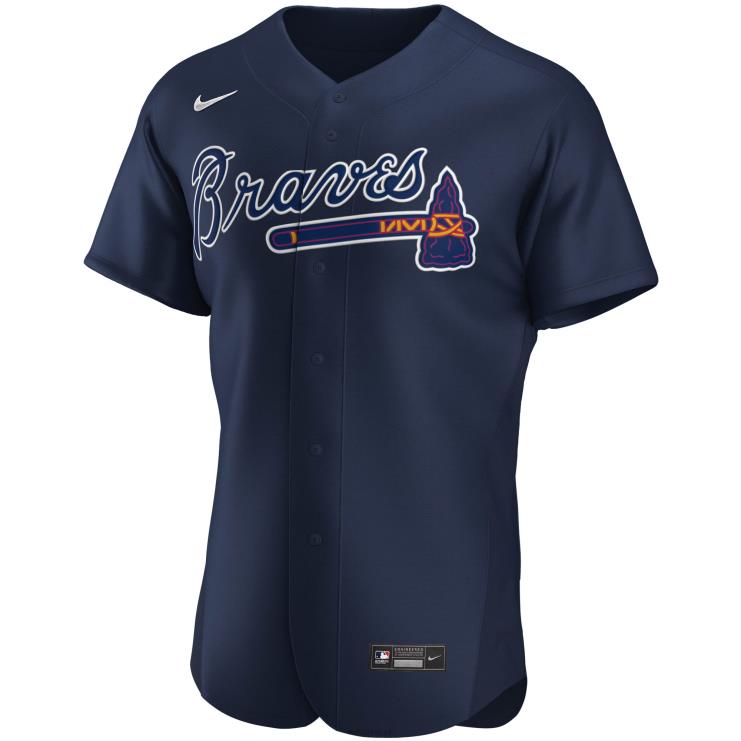 atlanta odważny nike granatowa alternatywna autentyczna koszulka drużynowa mężczyźni 0J02V661 MLB Jerseys