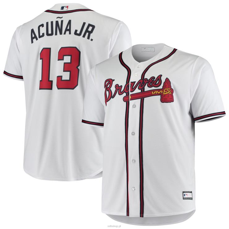 atlanta odważny ronald acuna jr. Biała, duża i wysoka replika koszulki gracza mężczyźni 0J02V775 MLB Jerseys