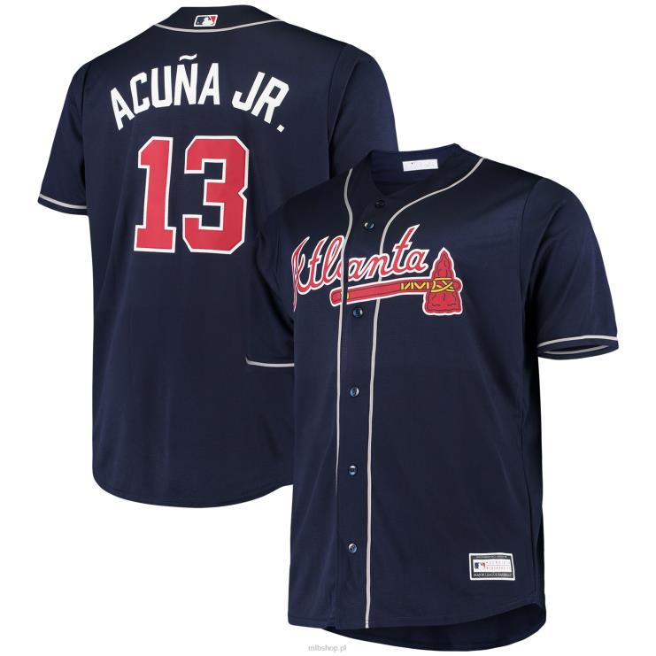 atlanta odważny ronald acuna jr. Granatowa duża i wysoka replika alternatywnej koszulki gracza mężczyźni 0J02V1220 MLB Jerseys