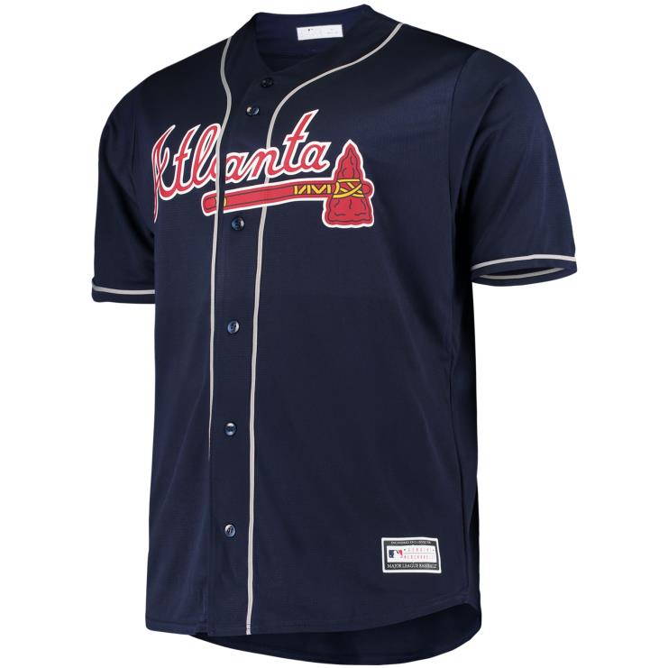 atlanta odważny ronald acuna jr. Granatowa duża i wysoka replika alternatywnej koszulki gracza mężczyźni 0J02V1220 MLB Jerseys
