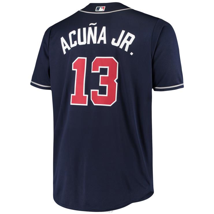 atlanta odważny ronald acuna jr. Granatowa duża i wysoka replika alternatywnej koszulki gracza mężczyźni 0J02V1220 MLB Jerseys
