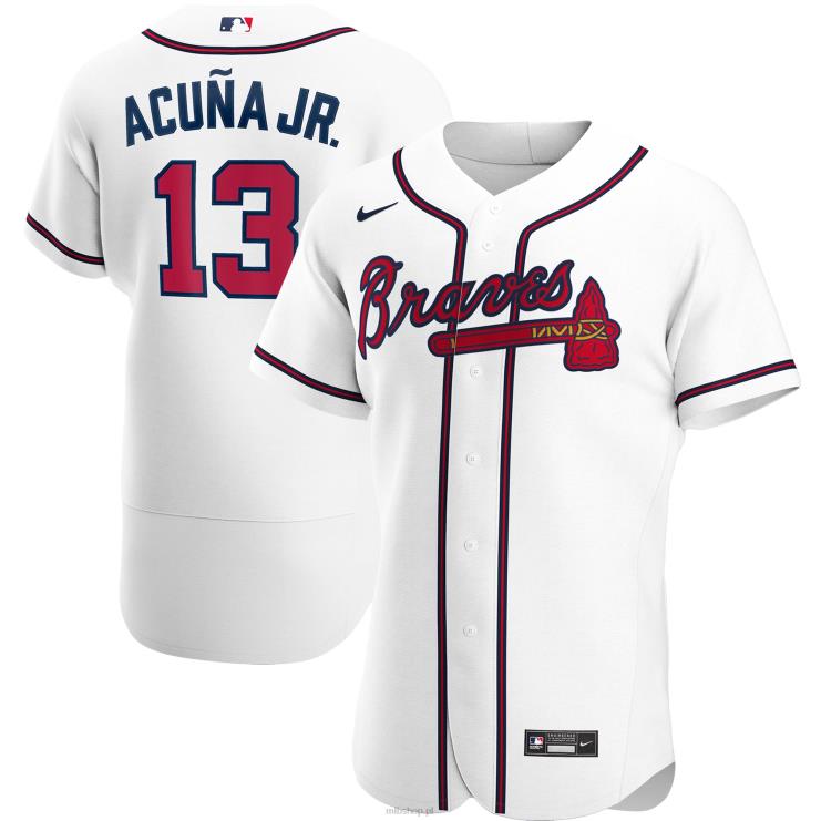 atlanta odważny ronald acuna jr. biała koszulka domowa autentycznego zawodnika nike mężczyźni 0J02V966 MLB Jerseys