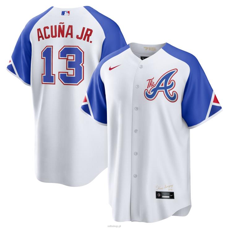 atlanta odważny ronald acuna jr. biała replika koszulki gracza nike 2023 city connect mężczyźni 0J02V14 MLB Jerseys