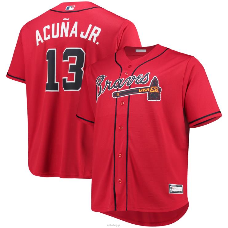 atlanta odważny ronald acuna jr. czerwona duża i wysoka replika koszulki gracza mężczyźni 0J02V708 MLB Jerseys