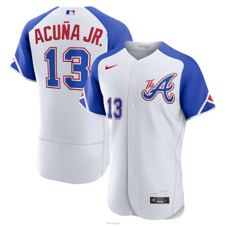 atlanta odważny ronald acuna jr. nike biała 2023 city connect autentyczna koszulka gracza mężczyźni 0J02V968 MLB Jerseys