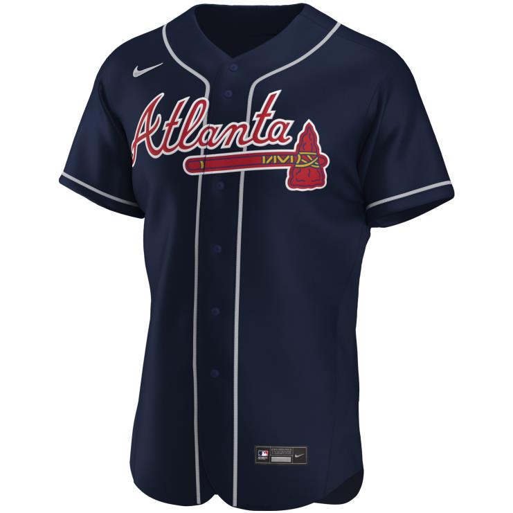 atlanta odważny ronald acuna jr. nike granatowa alternatywna autentyczna koszulka gracza mężczyźni 0J02V926 MLB Jerseys