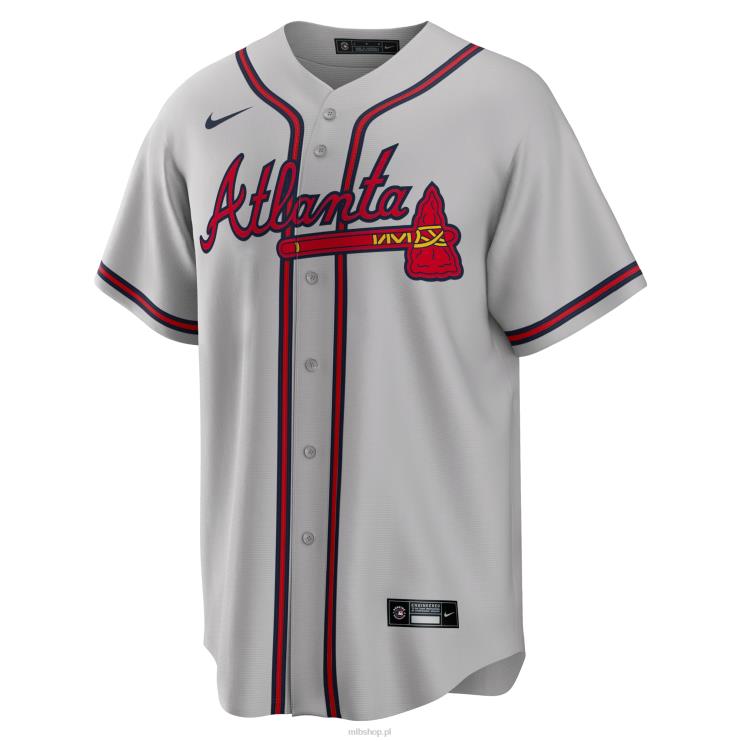 atlanta odważny ronald acuna jr. szara koszulka nike z repliką nazwiska gracza mężczyźni 0J02V18 MLB Jerseys