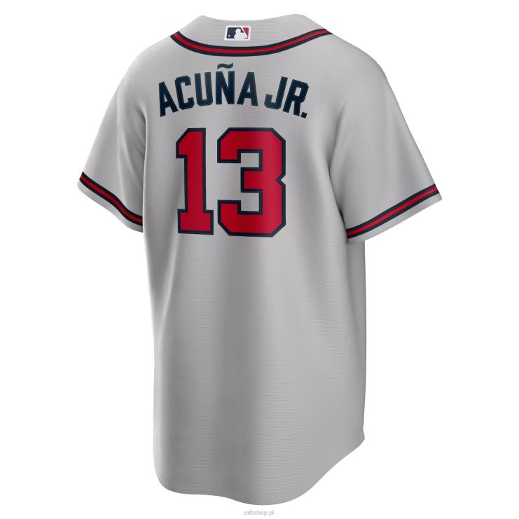 atlanta odważny ronald acuna jr. szara koszulka nike z repliką nazwiska gracza mężczyźni 0J02V18 MLB Jerseys