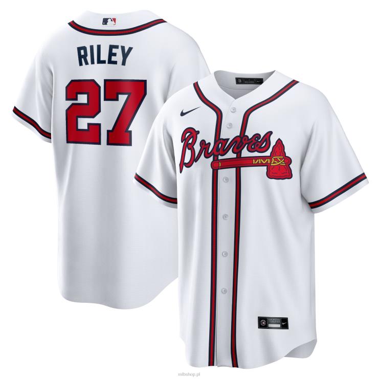 biała domowa replika koszulki Nike Atlanta Brass Austin Riley Nike mężczyźni 0J02V91 MLB Jerseys