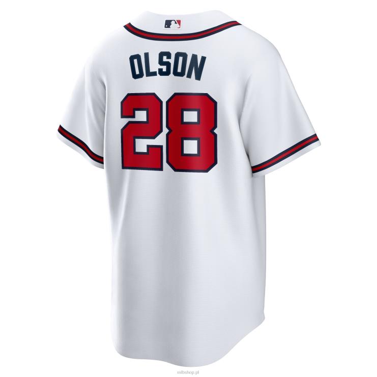 biała domowa replika koszulki Nike Atlanta Bravers Matt Olson mężczyźni 0J02V57 MLB Jerseys