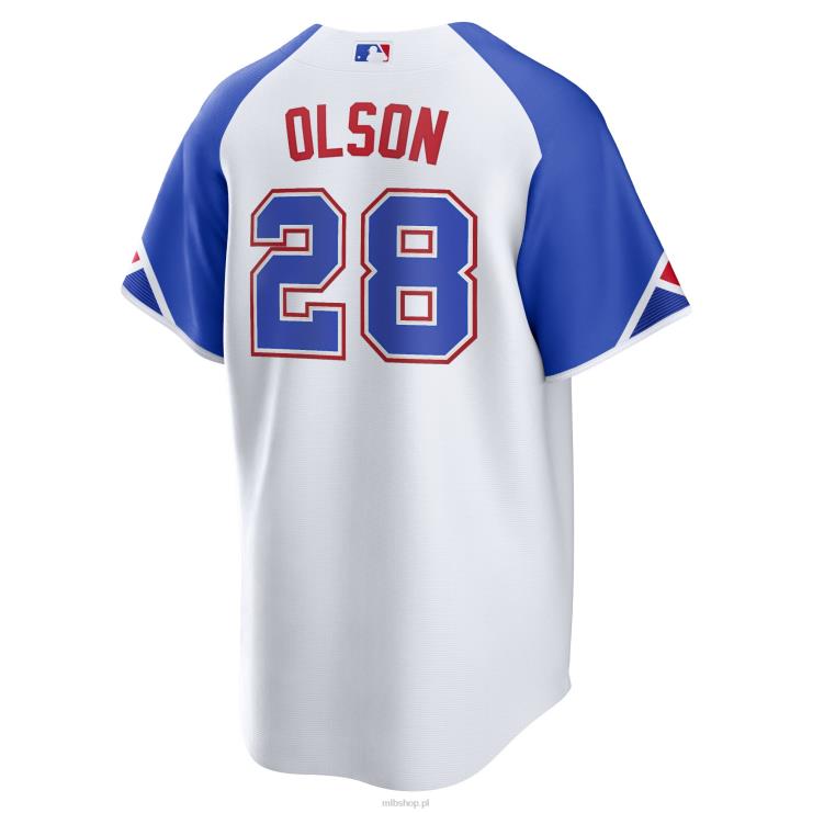 biała replika koszulki Nike City Connect 2023 Atlanta Bravers Matt Olson mężczyźni 0J02V16 MLB Jerseys