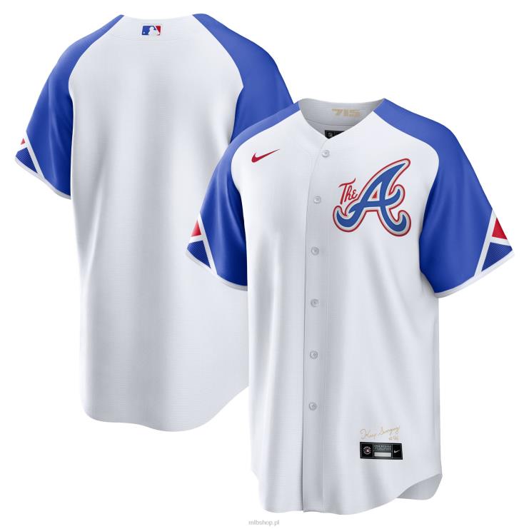 biała replika koszulki Nike City Connect 2023 Atlanta Braves mężczyźni 0J02V12 MLB Jerseys
