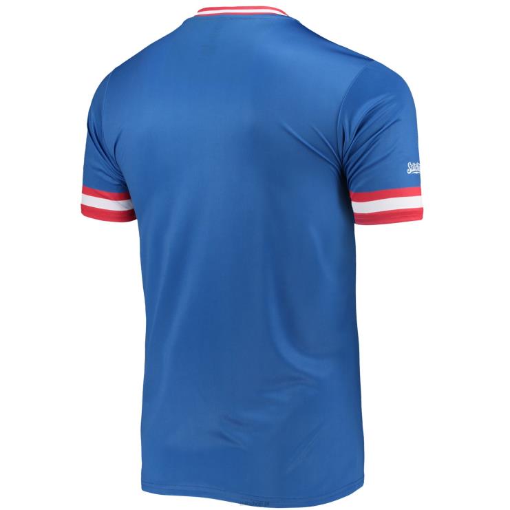 koszulka z dekoltem w szpic w kolorze drużyny Atlanta Braves Stitches Royal/Red Cooperstown Collection mężczyźni 0J02V848 MLB Jerseys