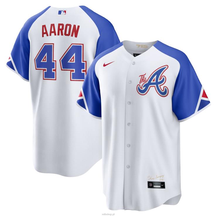 replika koszulki gracza Atlanta Bras Hank Aaron Nike 2023 City Connect mężczyźni 0J02V13 MLB Jerseys