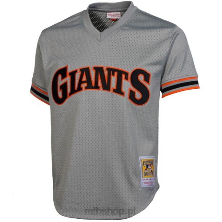 mitchell & ness will clark san francisco giganci 1989 autentyczna kolekcja cooperstown trening mrugnięcia jerseygray mężczyźni 0J02V344 MLB Jerseys