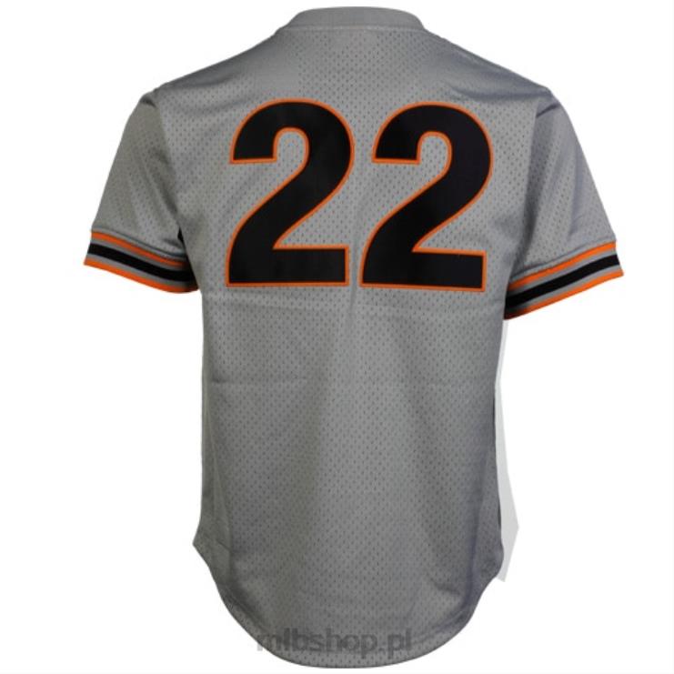 mitchell & ness will clark san francisco giganci 1989 autentyczna kolekcja cooperstown trening mrugnięcia jerseygray mężczyźni 0J02V344 MLB Jerseys