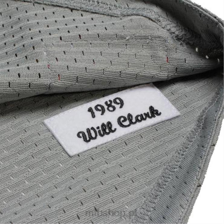 mitchell & ness will clark san francisco giganci 1989 autentyczna kolekcja cooperstown trening mrugnięcia jerseygray mężczyźni 0J02V344 MLB Jerseys