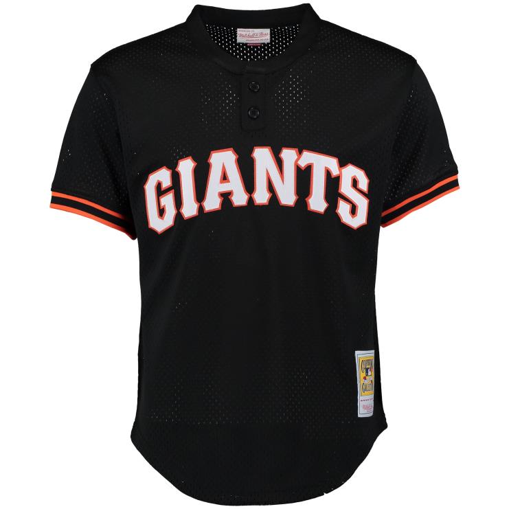 san francisco giganci matt williams mitchell & ness czarna koszulka treningowa z siateczki cooperstown mężczyźni 0J02V1071 MLB Jerseys