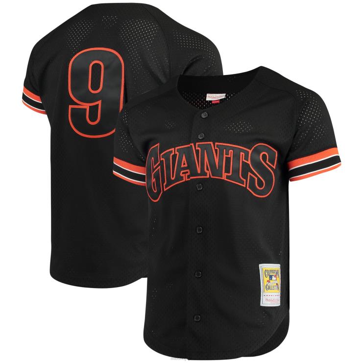 san francisco giganci matt williams mitchell & ness czarna moda kolekcja cooperstown siatkowa koszulka treningowa mrugnięcia mężczyźni 0J02V846 MLB Jerseys