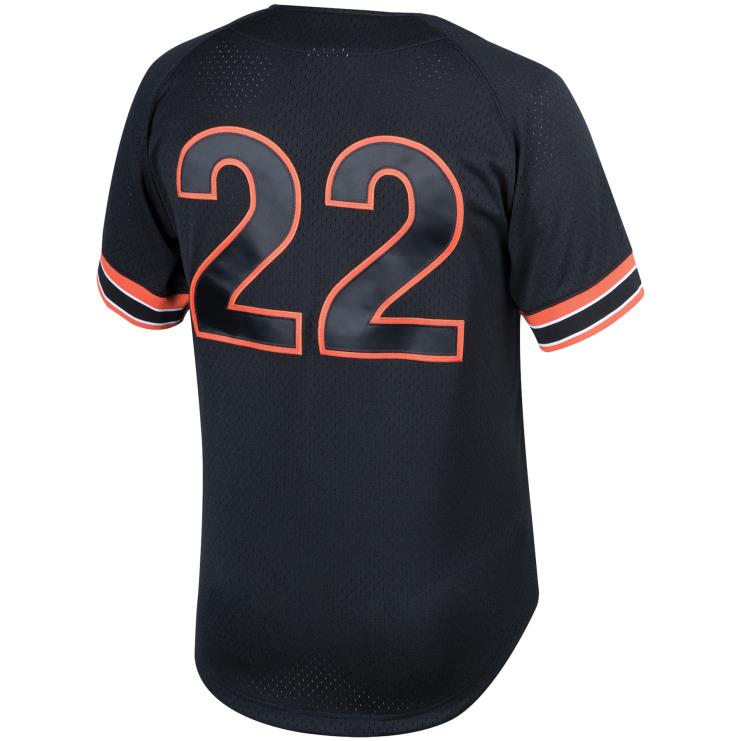 san francisco giganci will clark mitchell & ness czarna moda kolekcja cooperstown siatkowa koszulka treningowa mrugnięcia mężczyźni 0J02V460 MLB Jerseys