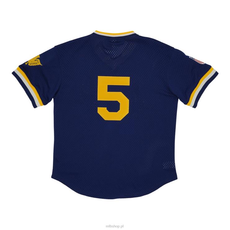 Newark Eagles #5 Rings & Crwns granatowa replika koszulki z dekoltem w szpic mężczyźni 0J02V1461 MLB Jerseys